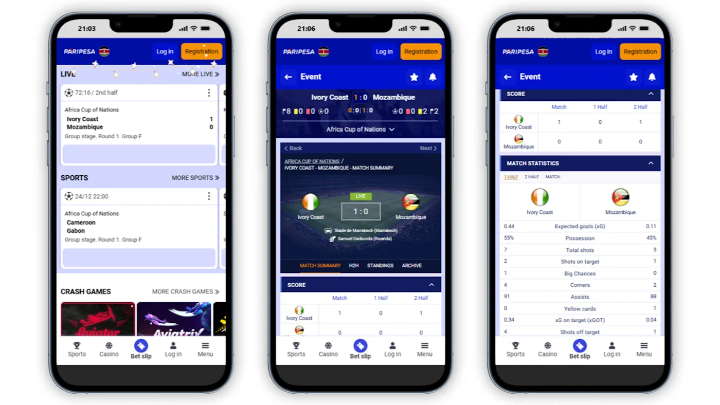 Paripesa Sports Betting App Screenshot